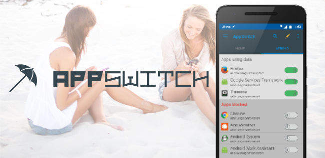 Android App 'AppSwitch' - Optimiere Deinen Datenverbrauch daheim
  & spare Roaming-Kosten beim Reisen.